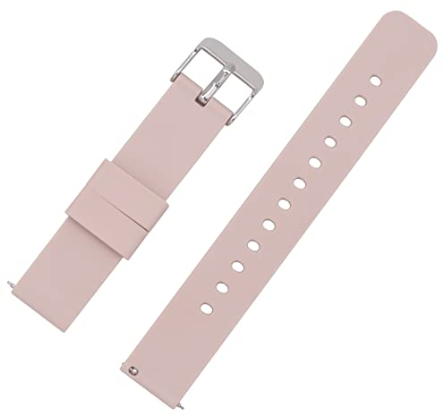 ONKUO Correa de reloj, Pulsera Reloj Hombre y Mujeres Silicona 18mm 20mm 22mm, Reloj Correa de Repuesto, Correa para Relojes Reemplazo de la Banda de Reloj de Pulsera (rosado, 18mm)