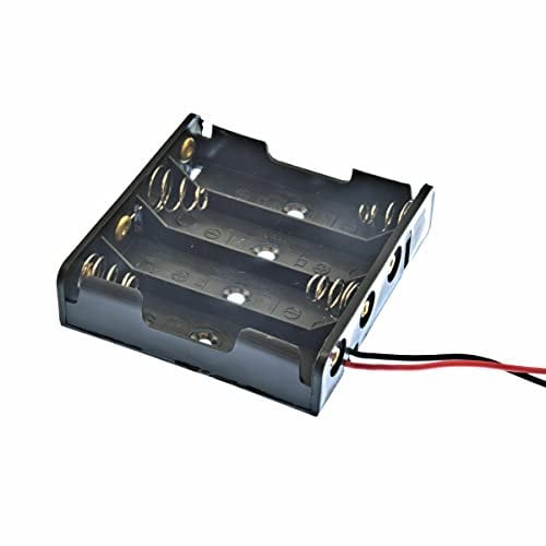 AA x 4 Open Battery Holder Box Storage Case 15cm Wires - UMTMedia®