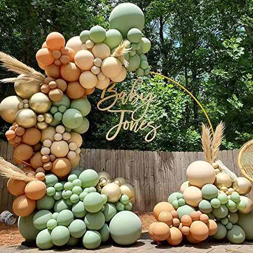 Luftballon Girlande Grün, Dschungel Safari Grün Ballons Girlande, 137 Stück Grün Kaffee und Beige Ballons, Grüne Ballongirlande für Luftballons Geburtstag, Safari Baby Shower Geburtstagsdeko Junge