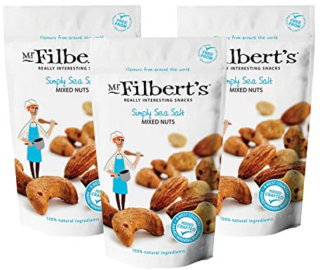 Mr Filbert's - Simply Sea Salt Mixed Nuts 100g - Pack of 3