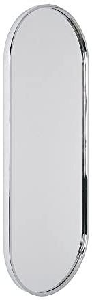 Milano Chrome 1000 x 400mm Wall Hung Oval Bathroom Mirror