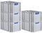 PROREGAL SuperSparSet 5x Eurobox NextGen Color | HxBxT 32x40x60cm | 65 Liter | Griffe blau offen | Verstärkter Boden | Eurobehälter, Transportbox, Transportbehälter, Stapelbehälter