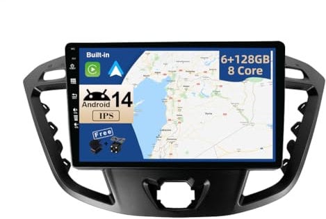 JOYX - 6G+128G - Android 12 IPS Car Stereo For Ford Tourneo Transit Custom (2013-2021) - Wireless CarPlay/Android Auto - Camera & MIC - 9 Inch 2 Din - DSP Steering Wheel WiFi DAB Fast-boot 360-Camera