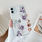 DEFBSC Compatible with iPhone 11 Case, Clear Floral Flower Pattern Print Design for Girls Women Flexible Shockproof Soft TPU Bumper Protective Flower Phone Case - Purple Peony