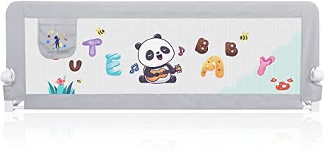 CCLIFE Bettgitter Bettschutzgitter Klappbar 180cm Anti-Fall für Baby Kinder Babybettgitter Kinderbettgitter Sicherheitsschutz