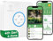 ImoLaza Controller intelligente per irrigatore a 6 zone: controller di irrigazione WiFi con irrigazione automatizzata e controllo tramite app, risparmia acqua attraverso pioggia, gelo, vento e