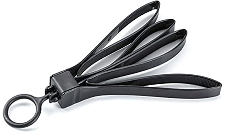 Manette in plastica per fascette fermacavi, cintura decorativa sportiva, usa e getta per cavi sportivi (nero)