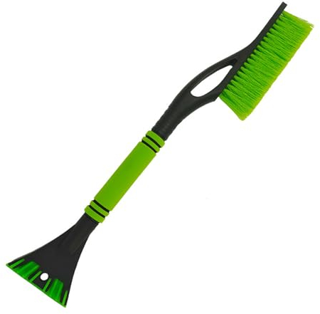 SLEEKEE 1 raschietto per ghiaccio per auto, pala da neve, spazzola multifunzione per la rimozione della neve dell'auto, raschietto per neve rimovibile, 2 in 1 per auto, raschietto per ghiaccio (verde)