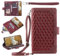 Beajew Cover per Huawei P8 Lite (2017)/P9 Lite (2017), Magnetica protezione Wallet Case,Pelle Flip con [Funzione di Supporto] [9-Scheda Slot] [Magnetica] Antiurto,Laccio Tracolla-Rosso