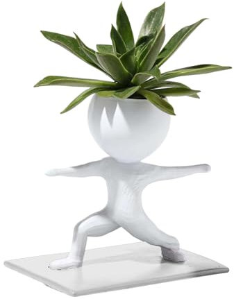 Teksome Pots de Plan-tes succulentes – Petits Pots de Fleurs Créatifs en Forme D'humain, jardinière succulente de Yoga, Pot de Plan-tes décoratives pour l'intérieur, l'extérieur