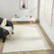 VIMODA Moderner Kurzflor Teppich Wohnzimmer Schlafzimmer Skandinavisch in Creme, Farbe:Wellen, Maße:200x290 cm
