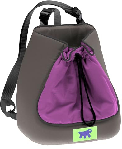 Ferplast Trasportino Gatto TRIP, Zaino per cani, Zaino per Gatti, Trasportino per gatti, Cinghie Regolabili, Chiusura con Cordino, Lavabile, fino a 6 Kg, 30 x 20 x h 33 cm, Viola