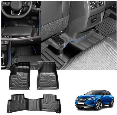 Ruiya Kompatibel mit Nissan Qashqai J12 Mild Hybrid 2022-2024 2025 Fußmatten Gummimatten,TPE Autofussmatten Automatten Fußmatten Antirutsch Fußmatte Allwetter matten für Qashqai J12 Zubehör