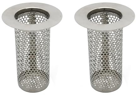 2 Pezzi Filtro Lavandino Cucina, Filtro Doccia,Raccogli Capelli Doccia Filtro Doccia Capelli, Filtro di Scarico a Pavimento in Acciaio Inox per Cucina, Raccordi di Scarico a Pavimento del Bagno
