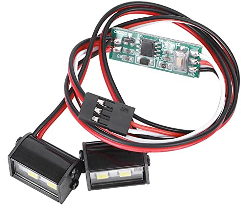 2 Pieces 4 LED RC Roof Lighting, High Brightness, Front and Rear LED Light, Length 17 mm, RC Vehicle Lighting, Suitable for RC Car Model Parts