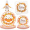 YOLOUP 80Stk Herbst Partygeschirr Herbst Servietten Herbst Partyteller Herbst Geschirr Set Kürbis Papier Teller Herbst Partyzubehör Deko Erntedankfest Tischdeko Herbst Geschirrset Herbst Party Deko