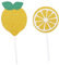 KITANDOVE 24St Zitronen-Kuchen-Topper zitronenkuchen Zitronen Dekorationen babyshowerparty party sachen Golddekor Zitronen-Babyparty-Dekorationen Cupcake-Topper mit Früchten Yellow
