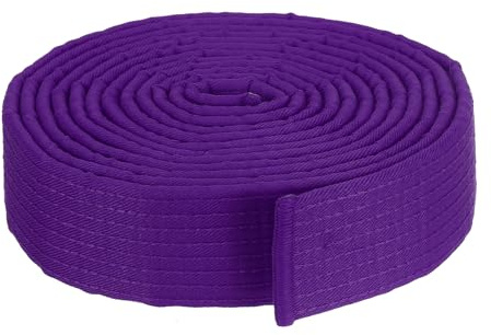 PATIKIL Cintura di Rango Colorata Taekwondo 1.6 x11.8Ft 3.6m, Cintura di Cotone per Arti Marziali Judo Karate per l'Insegnamento dell'Allenatore, Viola