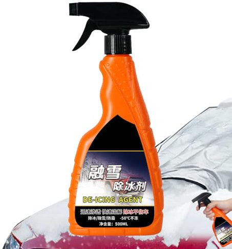Spray descongelador de ventanas,Spray descongelador de parabrisas,Potente spray descongelador de parabrisas - Líquido descongelador de 500 ml, líquido descongelador para vidrio, cerradura y faro