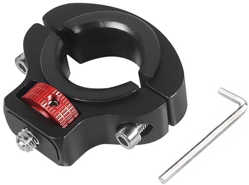 Alriedy Fahrradhalterung für GoPro, 360° Drehbare Lenker Halterung, 1/4 Mount, Action Kameras, Rohrdurchmesserbereich 22,5–32 mm, Aluminiumlegierung, für Fahrrad & Motorrad