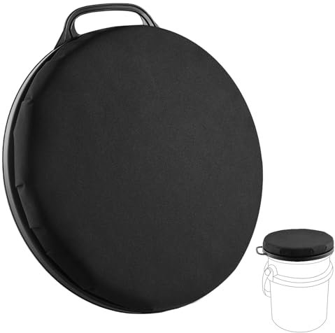 Ironraw - 5 Gallon Bucket Seat for Yeti Bucket Only, 360 Degree Swivel Bucket Seat, 5 Gallon Foam Seat Lid with Padded Top for Hunting, Fishing