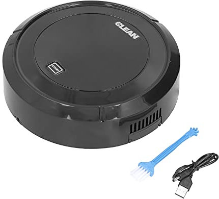 NOENNULL Intelligente Kehrmaschine, Haushalt Wiederaufladbare Mini Kehrmaschine, Intelligente Automatische Staubsauger Kehrmaschine für Zuhause Wohnzimmer (Schwarz)