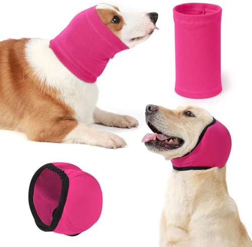 SlowTon Conjunto de 2 Unidades de Orejeras Calmantes y Capucha para Perros