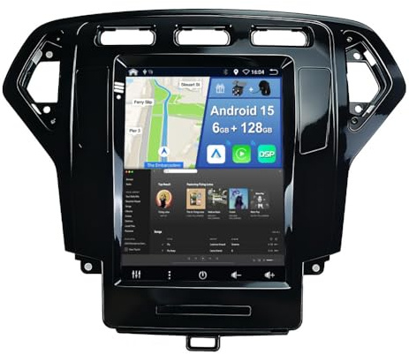 YUNTX [6GB+128GB] Android 15 Autoradio für Ford Mondeo mk4 Galaxy A/C 2007-2010-[Integriertes CarPlay/Android Auto/DSP/GPS]-9.7 Zoll IPS Tesla Screen-DAB/Mirror Link/Bluetooth 5.0/360 Kamera
