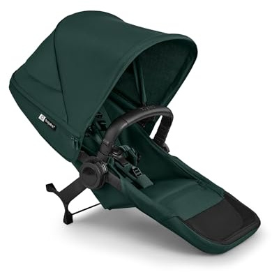 Bugaboo Donkey 6 Double Erweiterungsset, für Neugeborene & Kleinkinder | verwandelt den Donkey 6 single in einen Geschwisterkinderwagen, Doppelkinderwagen mit wendbarem Sitz, Fern Green