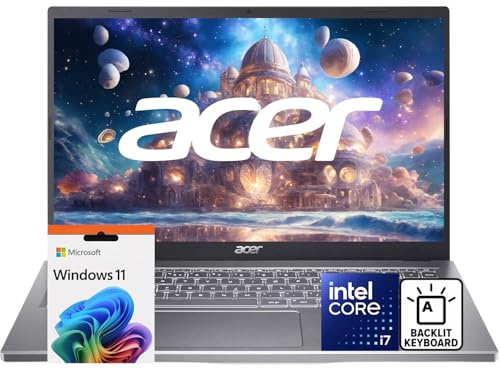 acer Aspire Premium 15.6 FHD Laptop | Intel Core i7-1255U up to 4.7GHz | 64GB RAM - 1TB PCIe SSD | Iris Xe Graphics | Backlit Keyboard | Webcam | Wi-Fi 6 | Sleek & Portable | Windows 11