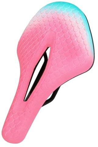 Compatibile con la sella for bici rosa sfumata Comfort Assorbimento degli urti Sedile da ciclismo traspirante cavo for mountain bike da esterno