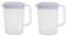 2 Plastic Fridge Jugs 1.5L Slimline Whitefurze Easy Pour Water Milk Squash Jug