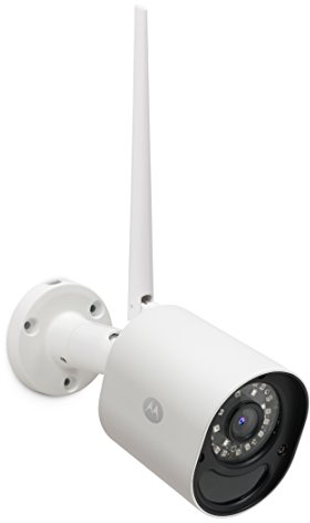 Motorola Focus 72 Outdoor Cámara de vigilancia Inalámbrico exterior Wi-Fi con visión nocturna Infrarrojo y detector de movimiento, color blanco