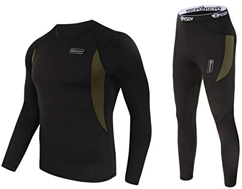 WINDCHASER Thermounterwäsche Funktionswäsche Winter Suit Herren Unterwäsche Set, Herren Ski Thermo Unterwäsche Langarm Unterhemd + Thermo Lange Unterhose