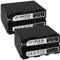 2X Akku wie NP-F960 F970 [7800 mAh] für Sony Camcorder/Neewer LED Videoleuchten/ATOMOS Shogun, Ninja… und weitere - Siehe Kompatibilitätsliste