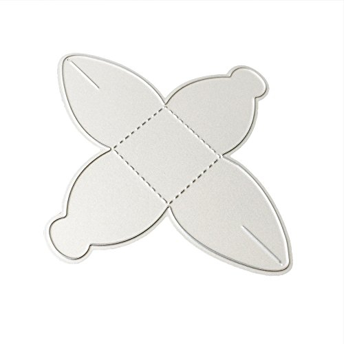 Xmiral Prägeschablonen Scrapbooking Stanzschablone,3D Geschenkbox Baumblatt Muster(C)