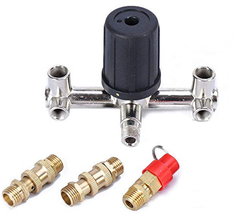 ORAZIO Pressostato Compressore D'aria Doppio Tubo Di Uscita Compressore D'aria Interruttore Valvola Regolatore Di Pressione Parte Con Staffa SP24118001