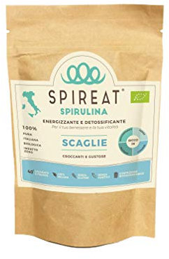 Spirulina Pura formato 50 grammi - Italiana - Biologica - raw - scaglie croccanti - ricca di vitamine e minerali - antiossidante - alto contenuto proteico