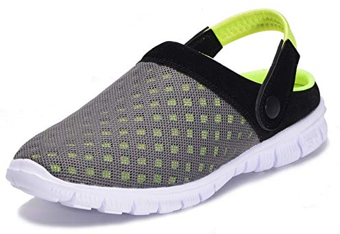 Garden Clogs Summer Slippers Yard Mule Slip Resistant Beach Sandals Unisex Adults' Casual Sports Shoes,Green,UK6.5