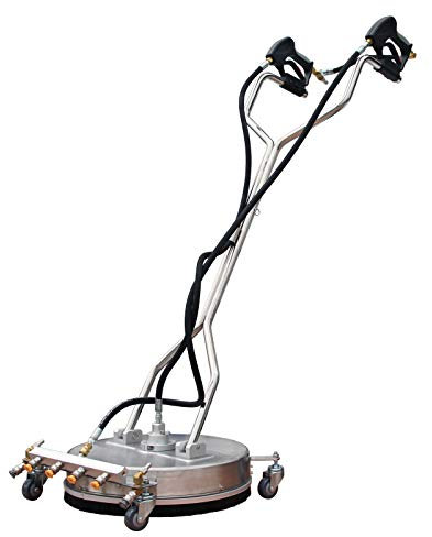 Kiam SurfacePro 21 Dual Trigger Rotary Floor Surface Cleaner | 530mm 21 Stainless Steel | 4 Nozzle Wash Broom & Side Nozzles | Pressure Jet Washer Attachment | Driveways, Block Paving, Patio, Decks