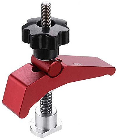 VISLONE Schnellspanner Halteklammer, Aluminiumlegierung Schnellspanner Niederhalter T-Nut T-Schienensatz Holzbearbeitungswerkzeuge