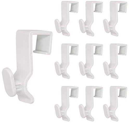 SOMA Fensterhaken Weiß 17 mm 10er Set für Dekorationen, klebefrei, ohne Schrauben