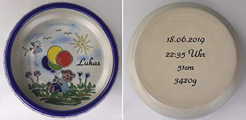 Kinder Teller personalisiert, Geburt Teller personalisiert, Baby Geschirr personalisiert