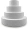 Miss Bakery's House® Dischi in polistirolo - Cake Dummy - Set 2-5,5 cm - Ø 10 cm + 15 cm + 20 cm + 25 cm - 4 livelli - Cake-Pop - Torta di polistirolo alta 22 cm 3 piani