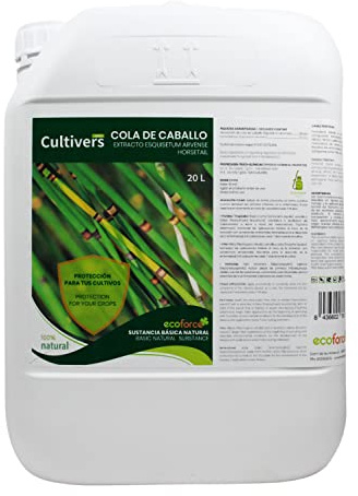 CULTIVERS Cola de caballo 20 L. Súper concentrado. Fungicida Bioestimulante Natural Preventivo y Curativo. Acción Fungicida. Sustancia Básica Refuerza el Mecanismo Defensa de las Plantas