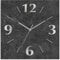 ARTLAND Wanddeko Wanduhr ohne Tickgeräusche Alu Quarzuhr 30x30 cm Quadratisch Lautlos analoge Quarzuhr, 4 Ziffern 30x30 cm Granitoptik Gesteinoptik Anthrazit J4XM