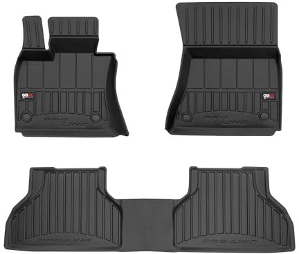 Fußmatten Gummimatten kompatibel mit BMW X5 E70 2006-2013 OMAC Premium 3D Schwarz TPE Gummi