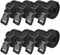 TRIWONDER Schwarz Nylon Gurtband mit Verstellbare Schnallen 25mm Packriemen 8 Stück (1m, Schwarz - 25mm)