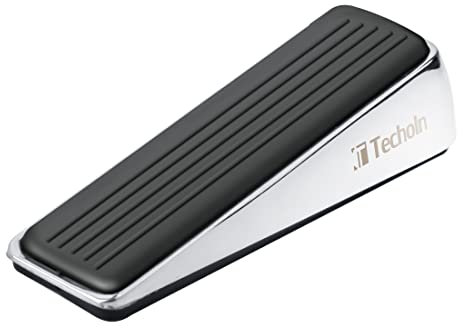 Techoln Metal & Rubber Door Stop - Door Wedge Holder for All Surfaces, Easy Storage Wall Security (1, Black Silver)