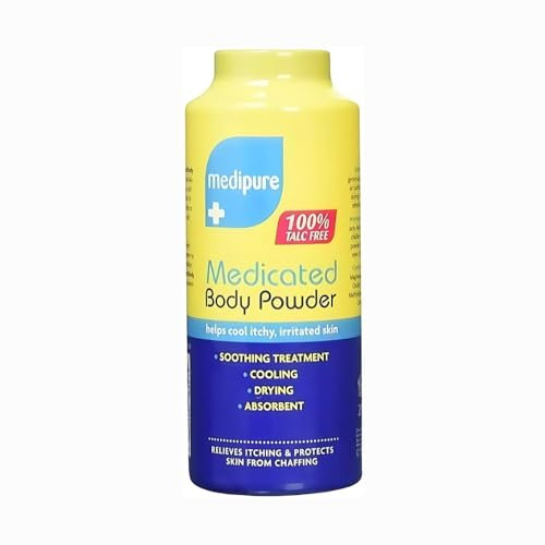 Impressive Medipure Talc-Free Body & Baby Powder - Soothing, Itch Relief, 200g